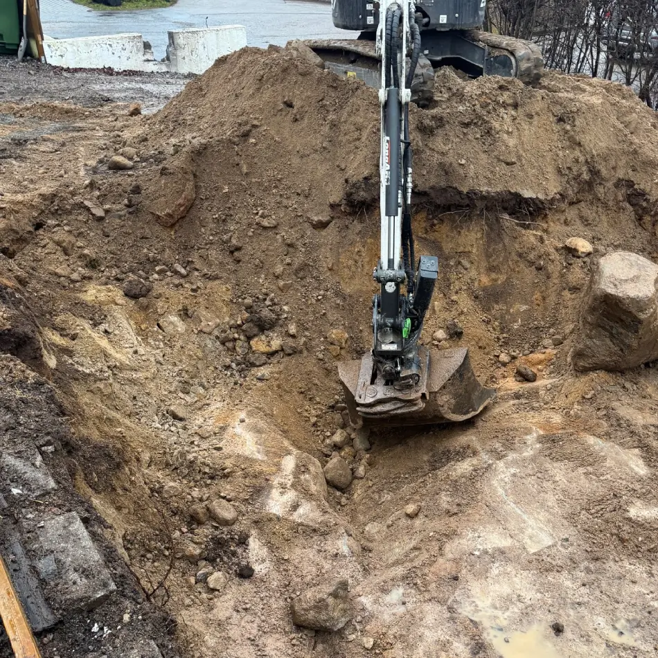 schaktning danderyd villa