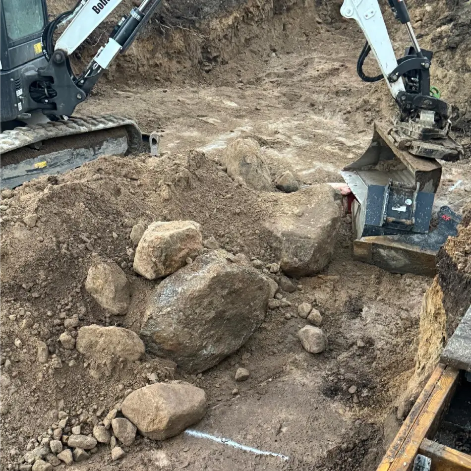 schakt för pool danderyd