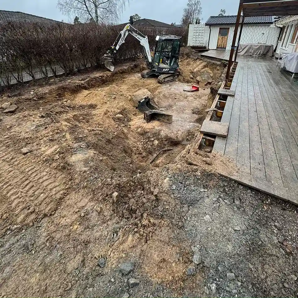 Poolgrävning i Danderyd-Markförhållanden i Danderyd